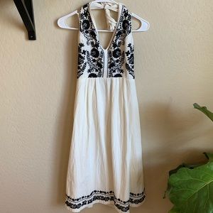 NWT Urban Outfitters Embroidered Halter Dress